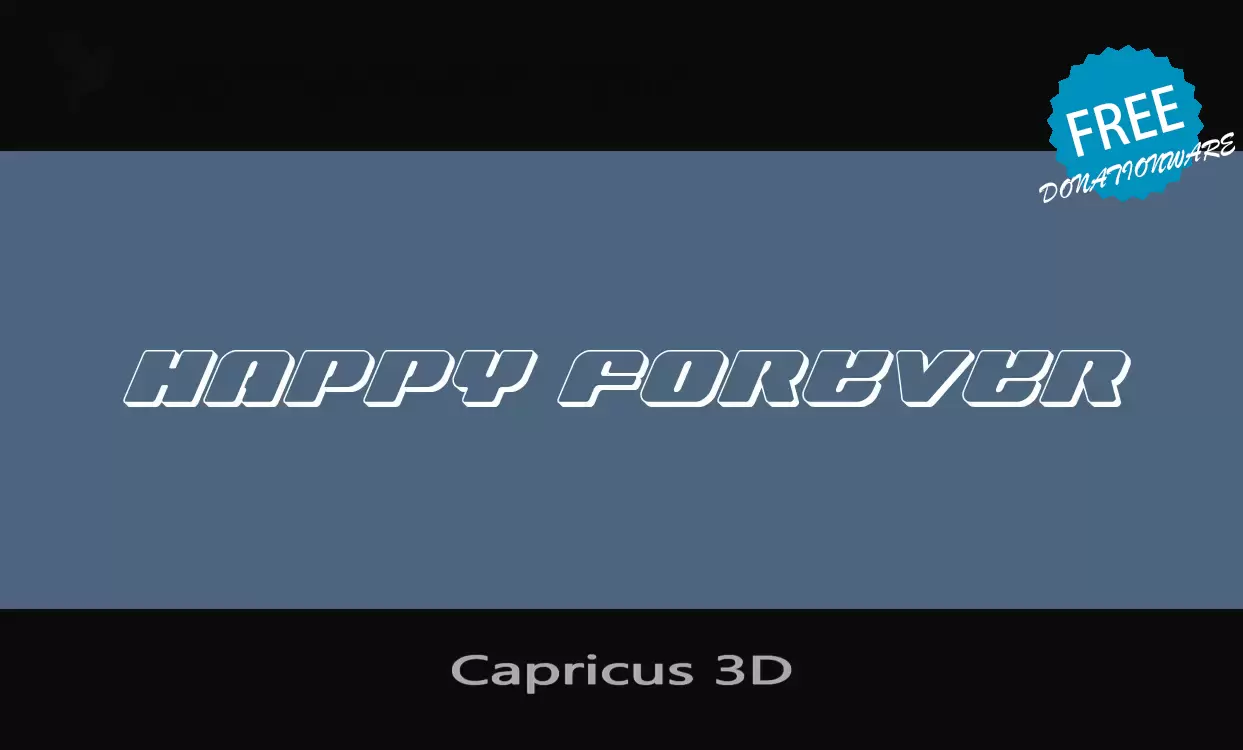 Font Sample of Capricus-3D