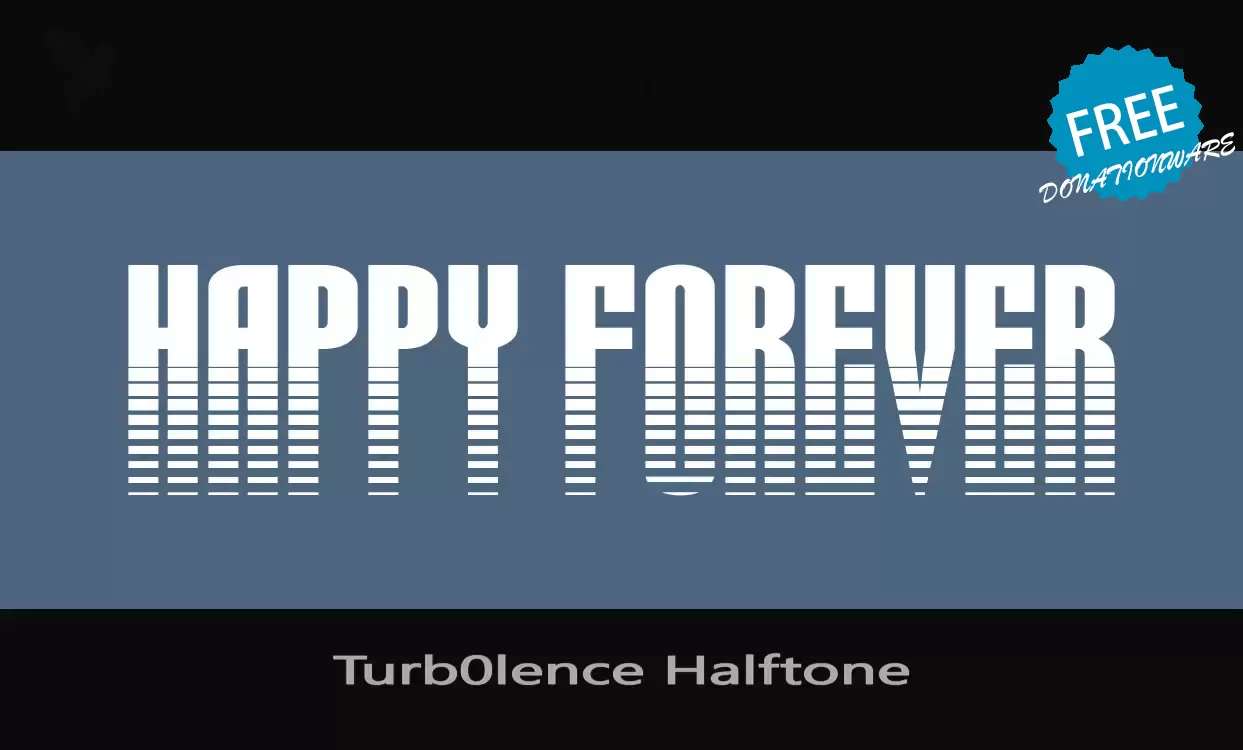 「Turb0lence-Halftone」字体效果图