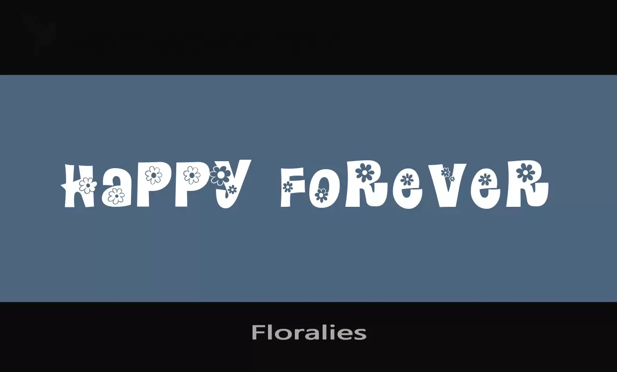 Font Sample of Floralies