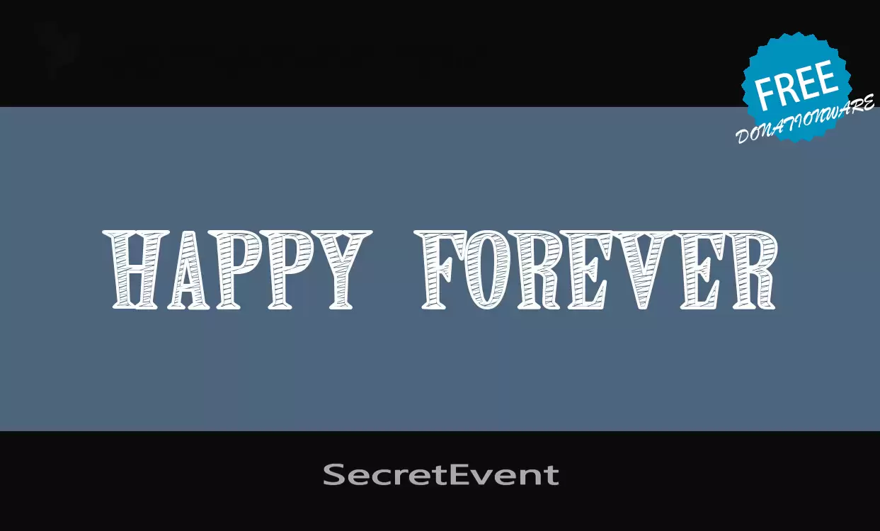 「SecretEvent」字体效果图