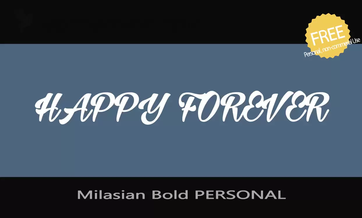 「Milasian-Bold-PERSONAL」字体效果图