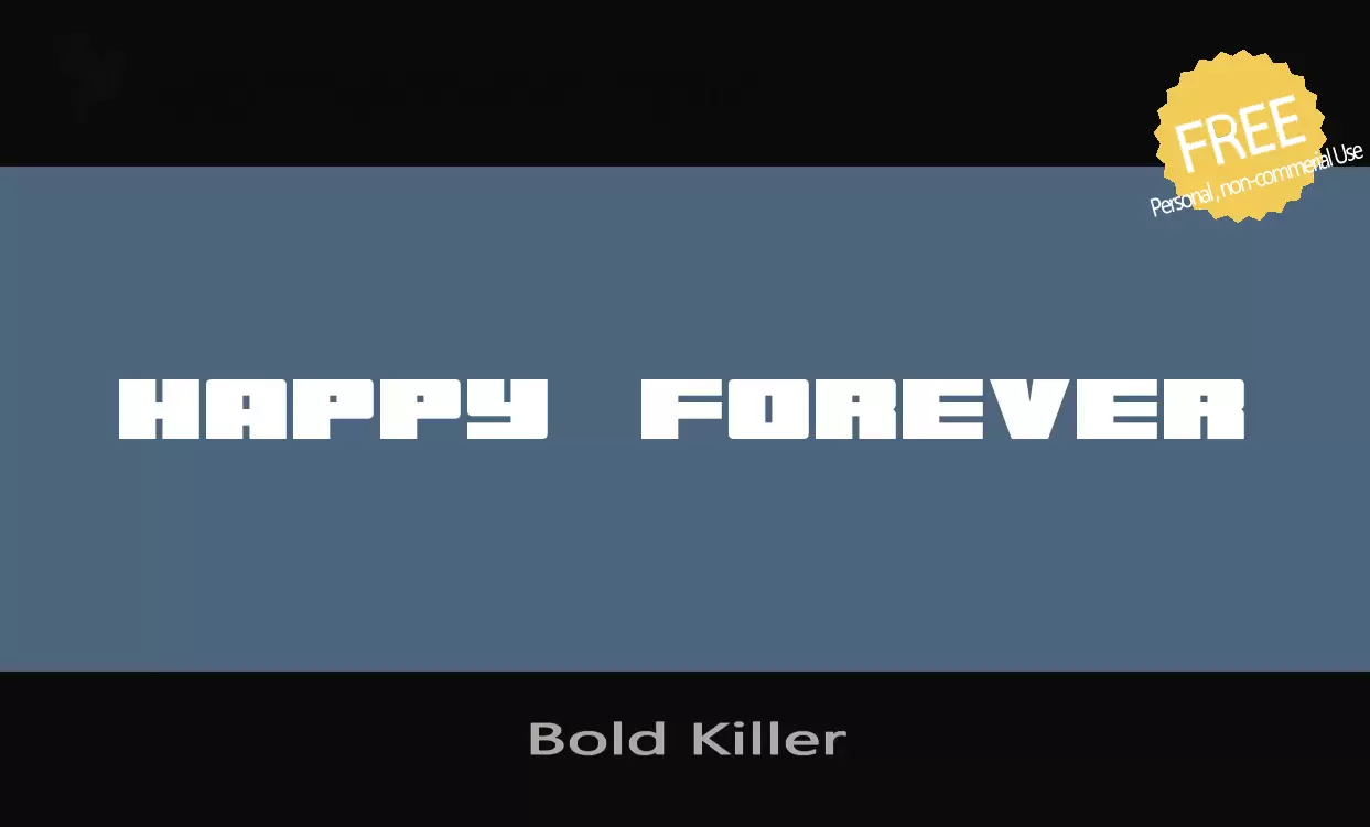 「Bold-Killer」字体效果图