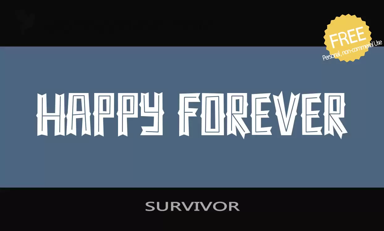 Font Sample of SURVIVOR