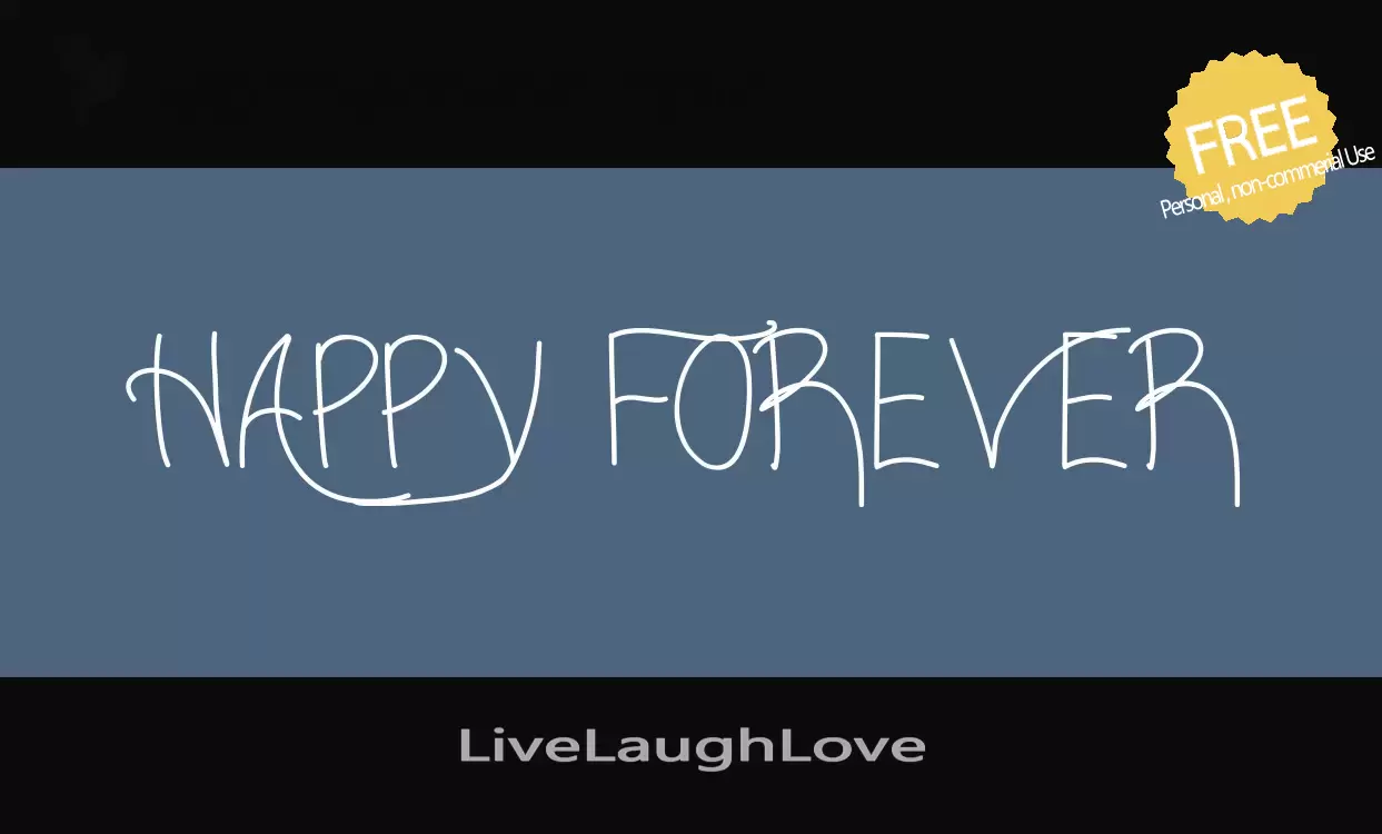 「LiveLaughLove」字体效果图