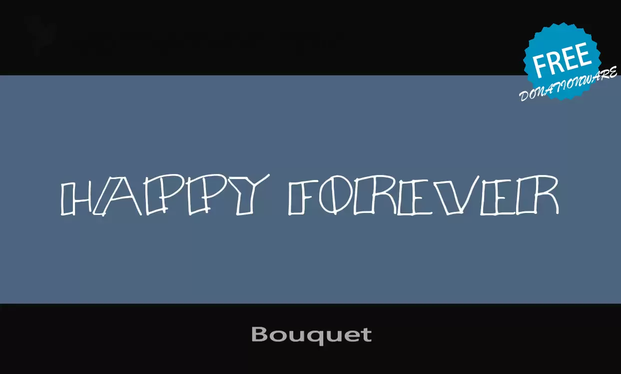 「Bouquet」字体效果图