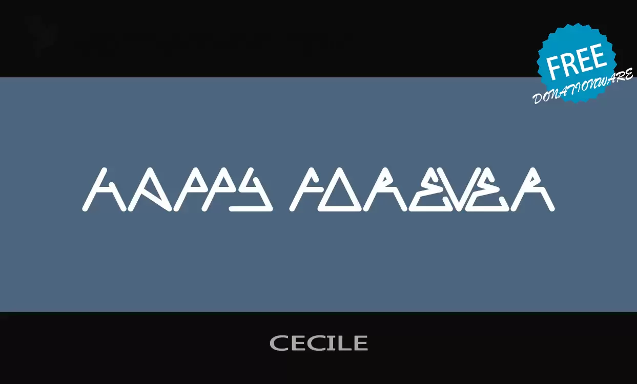 Font Sample of CECILE