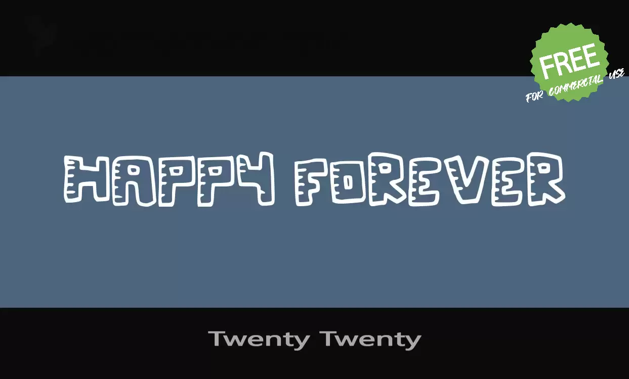 「Twenty-Twenty」字体效果图