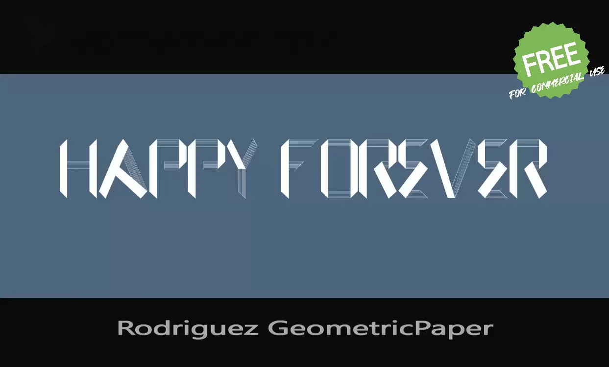 「Rodriguez-GeometricPaper」字体效果图