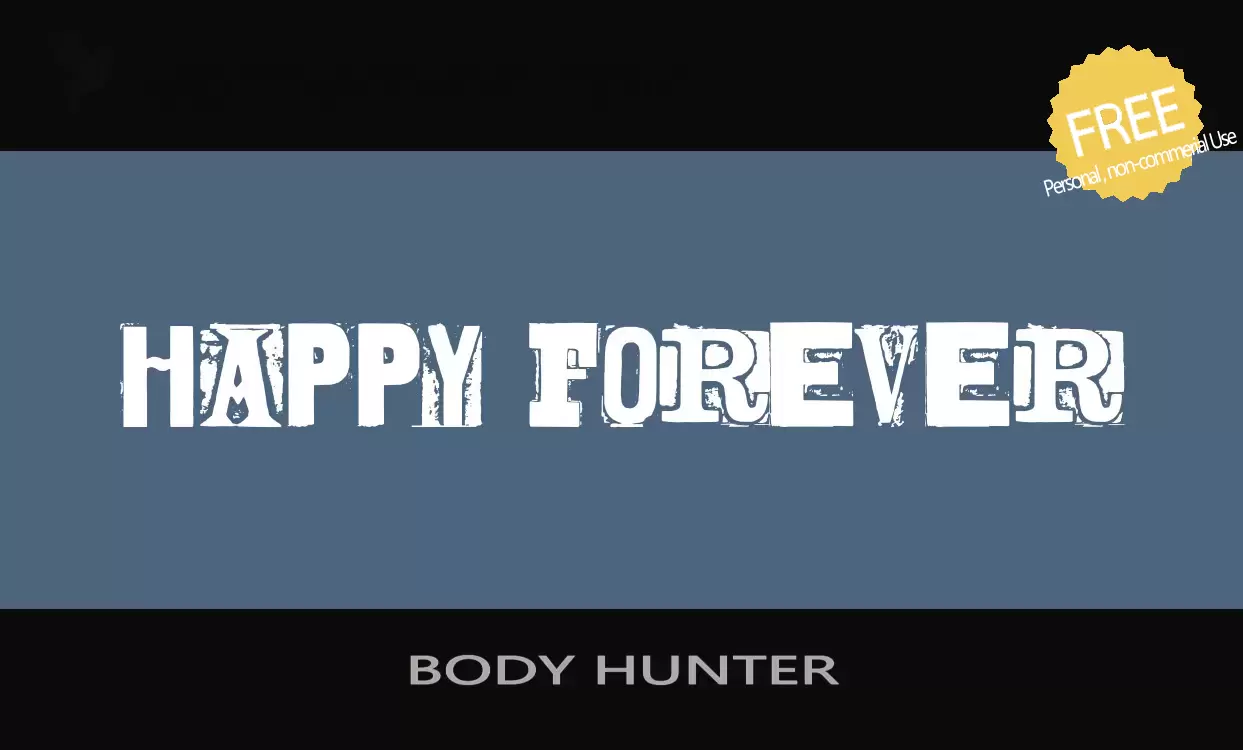 Font Sample of BODY-HUNTER