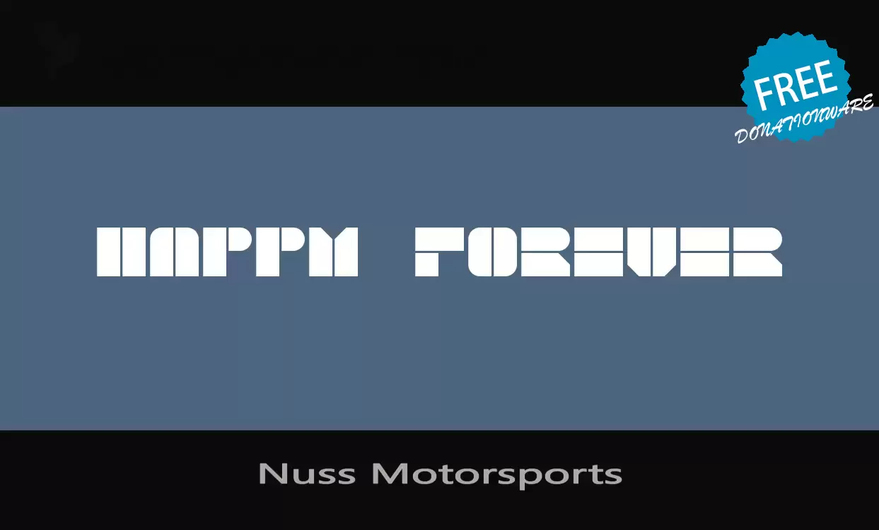 Font Sample of Nuss-Motorsports