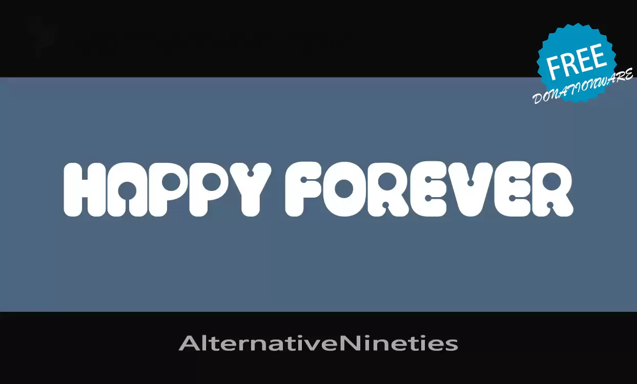 Font Sample of AlternativeNineties