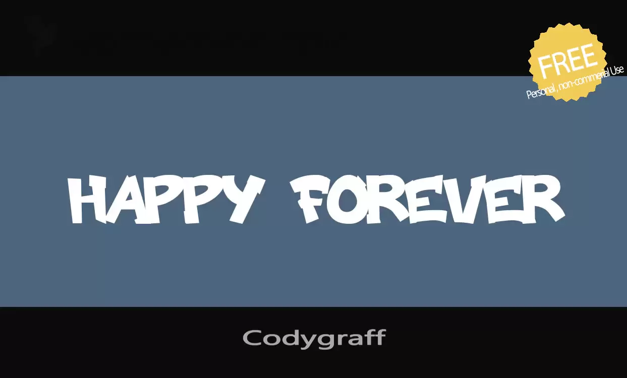 Font Sample of Codygraff