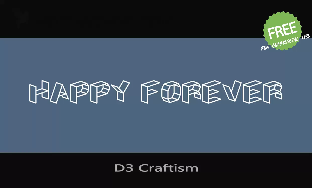 「D3-Craftism」字体效果图