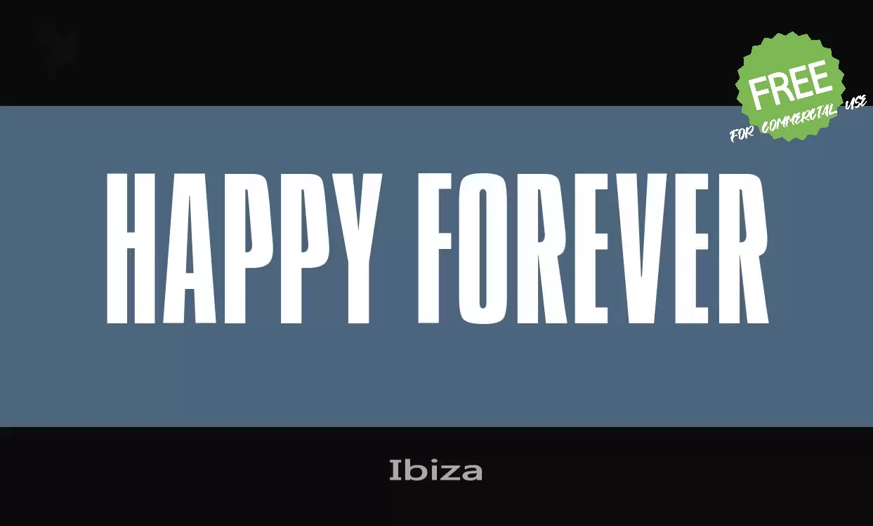 「Ibiza」字体效果图