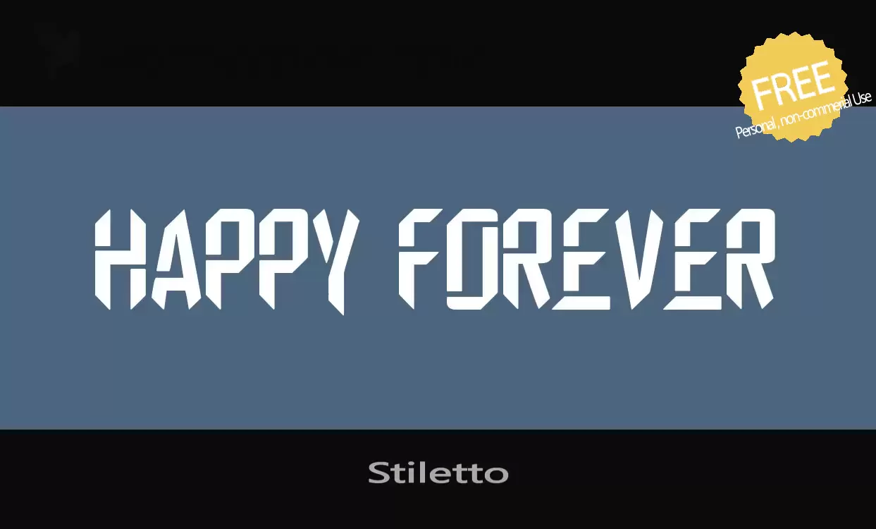 Font Sample of Stiletto