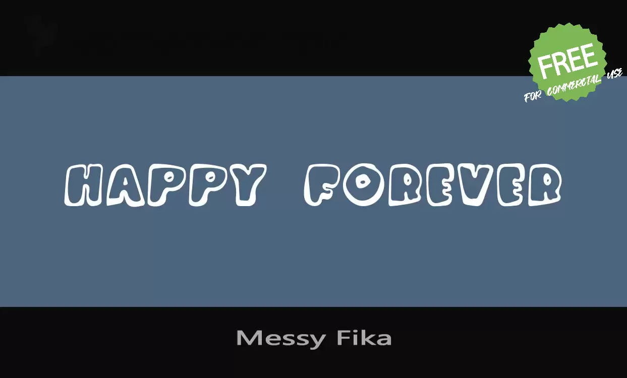 「Messy Fika」字体效果图