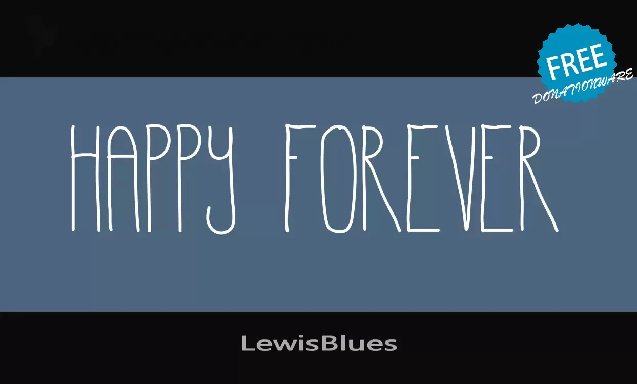 「LewisBlues」字体效果图