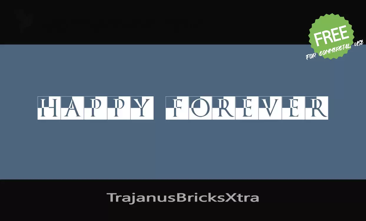 Font Sample of TrajanusBricksXtra