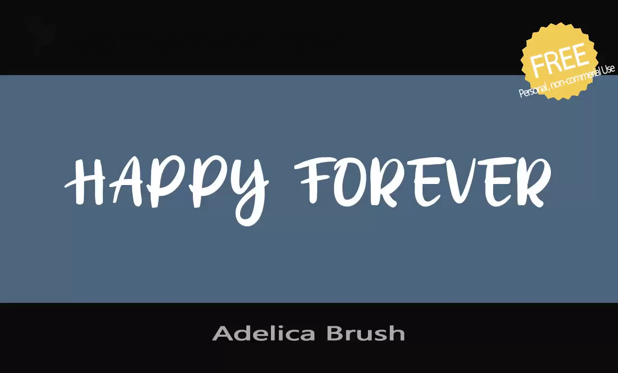 Font Sample of Adelica-Brush