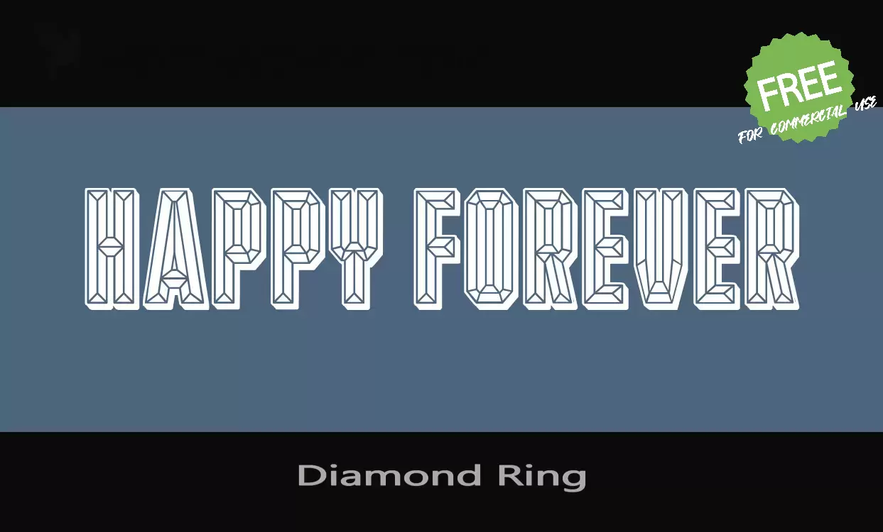 Font Sample of Diamond-Ring