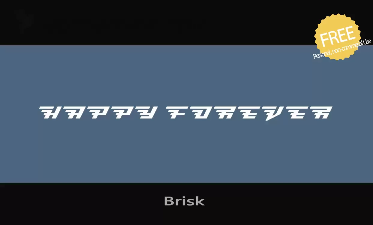 Font Sample of Brisk-