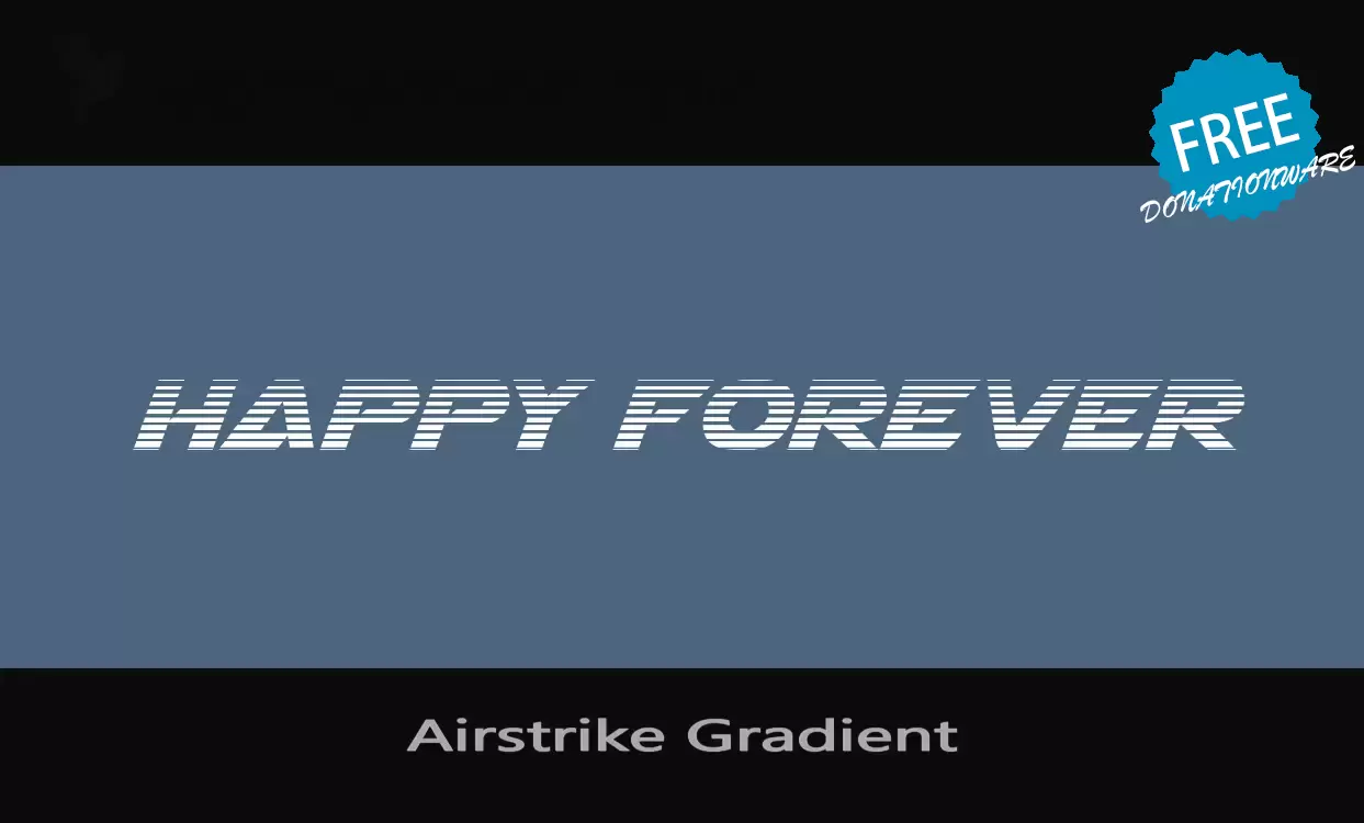 Font Sample of Airstrike-Gradient