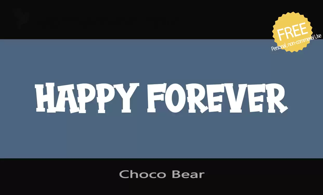 Font Sample of Choco-Bear