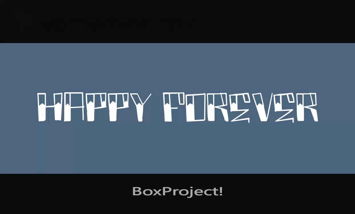 Font Sample of BoxProject!