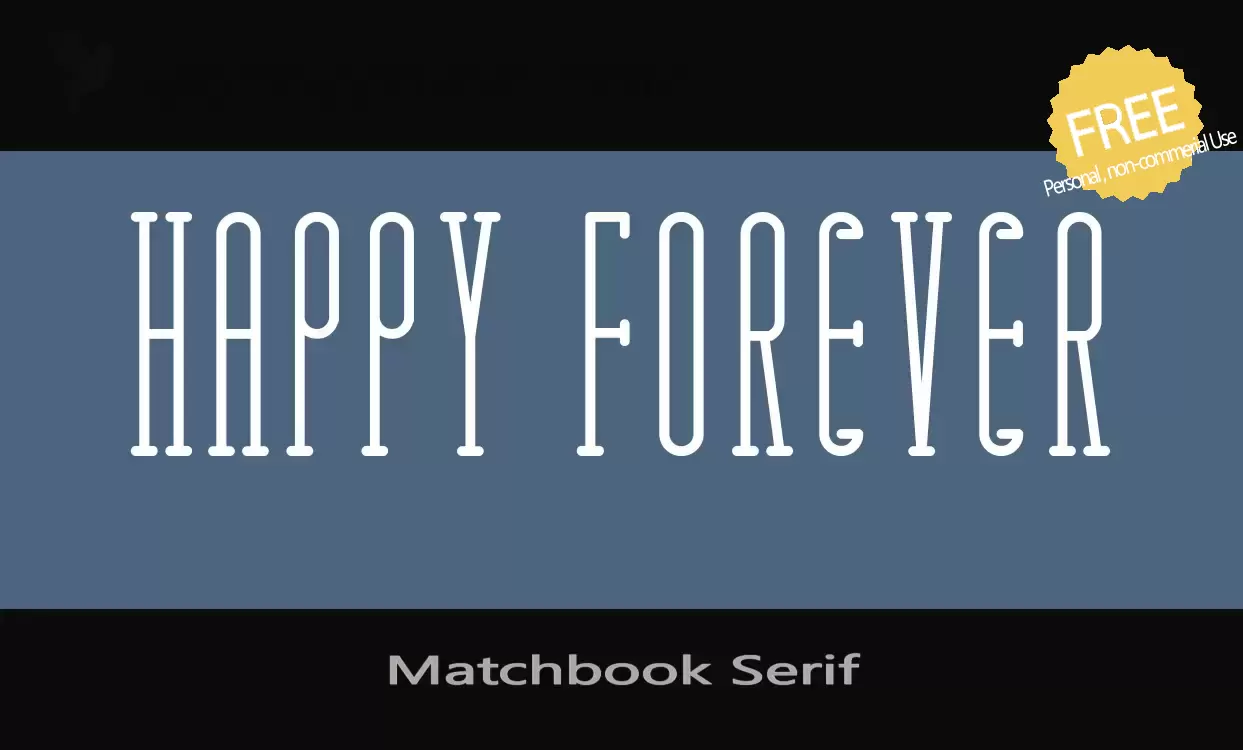 Font Sample of Matchbook-Serif