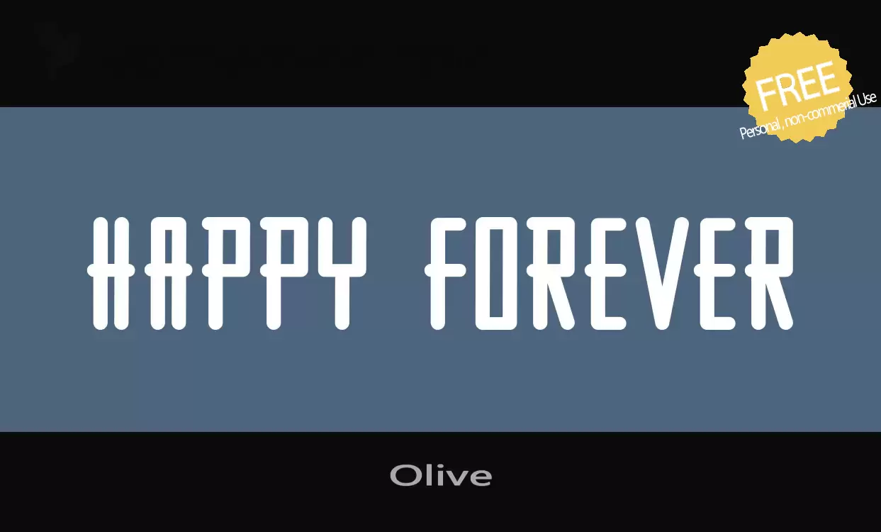 Font Sample of Olive