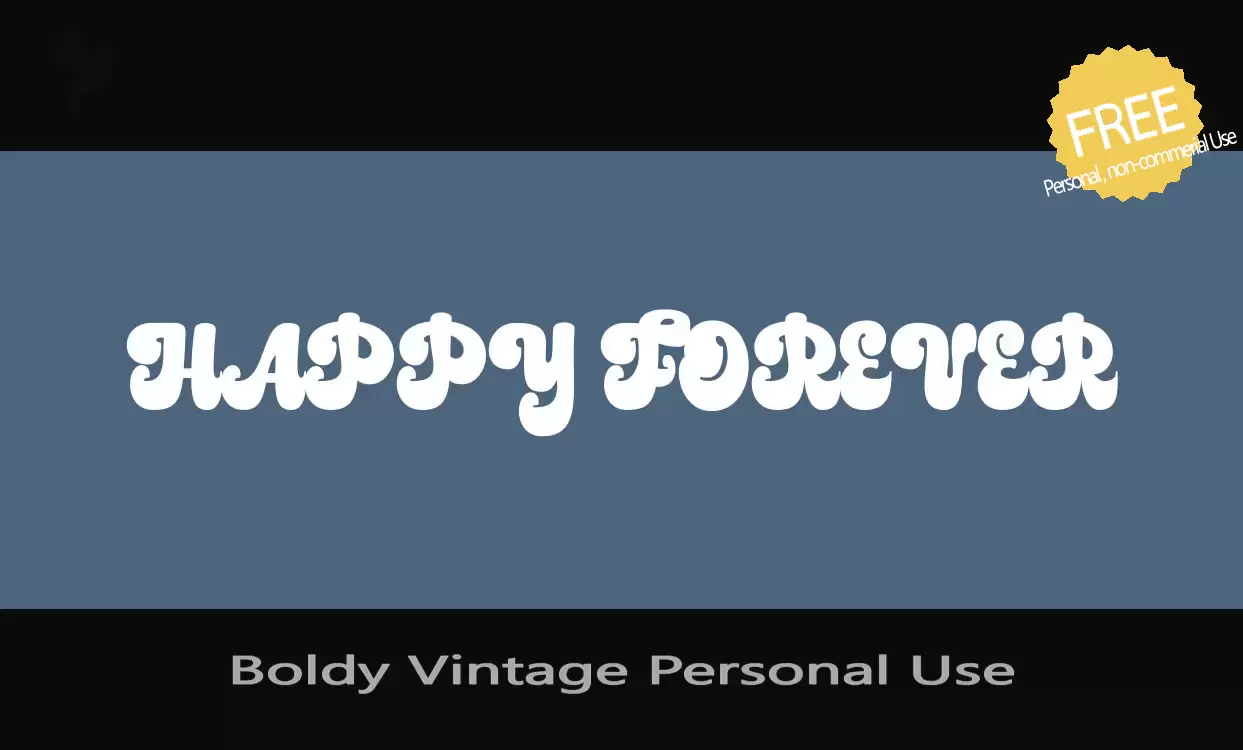 Font Sample of Boldy-Vintage-Personal-Use