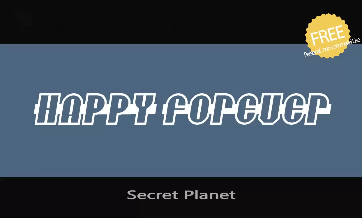 Font Sample of Secret-Planet