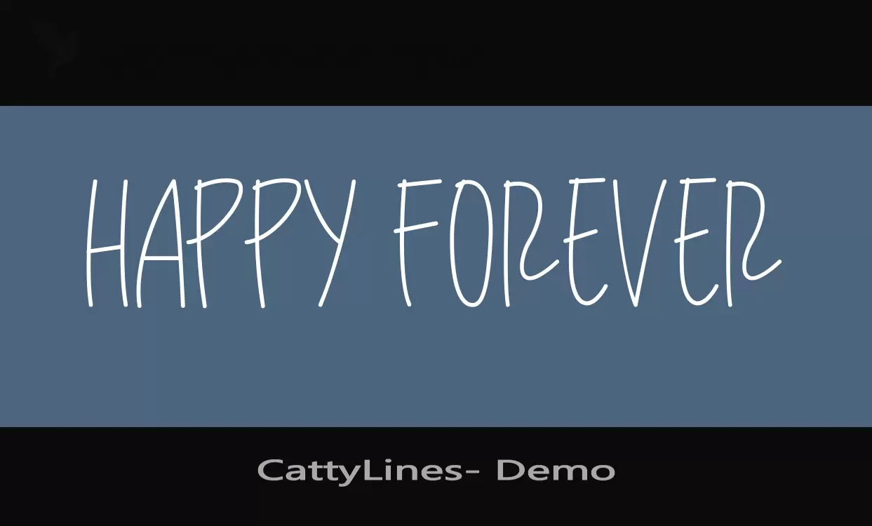 Font Sample of CattyLines--Demo