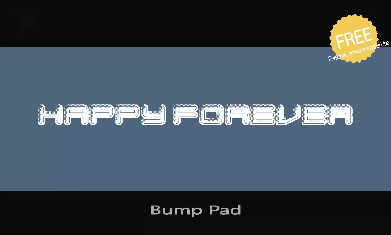 「Bump-Pad」字体效果图