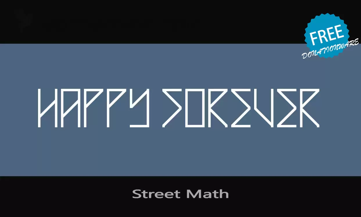 「Street-Math」字体效果图