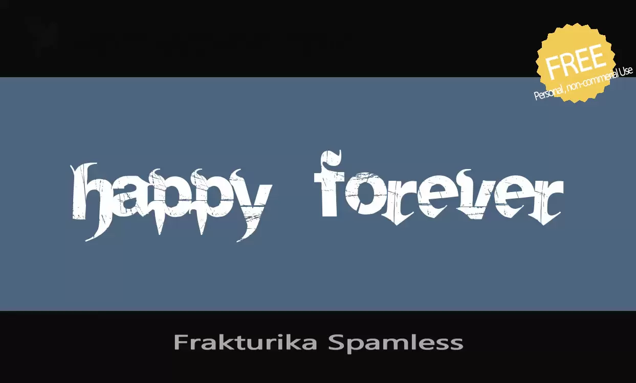 Font Sample of Frakturika-Spamless