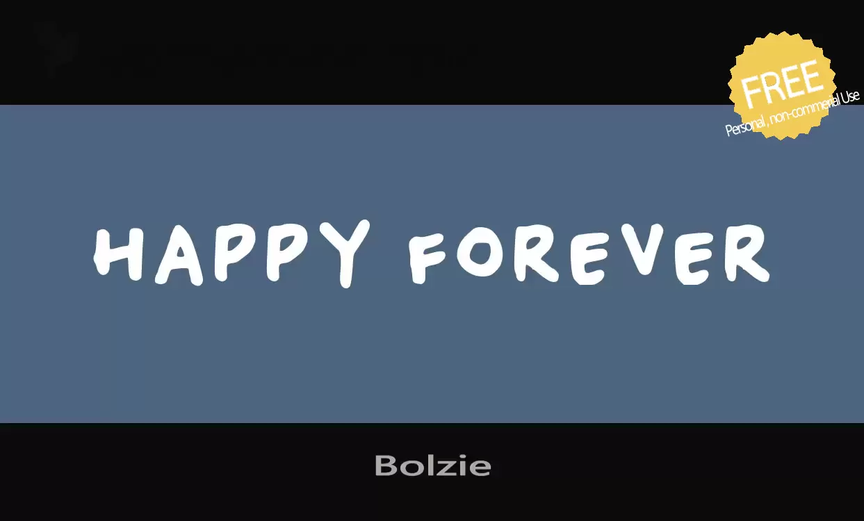 Font Sample of Bolzie