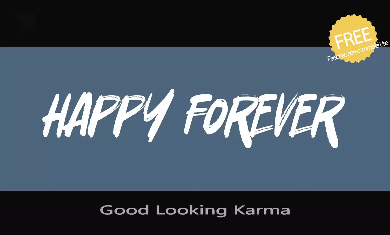 「Good-Looking-Karma」字体效果图