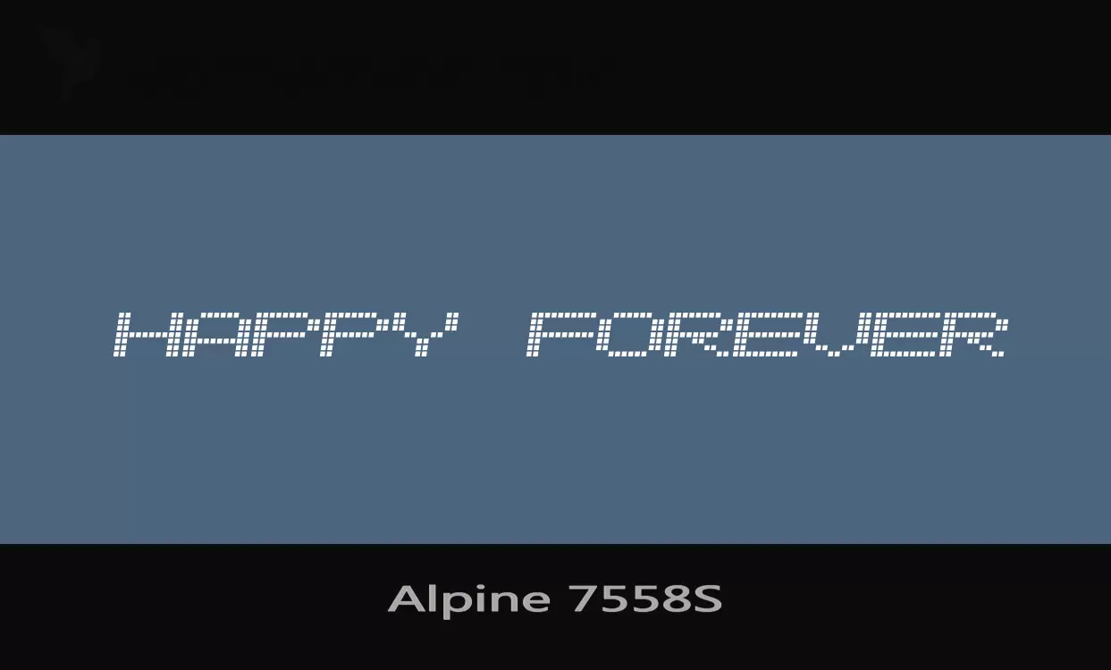 「Alpine-7558S」字体效果图