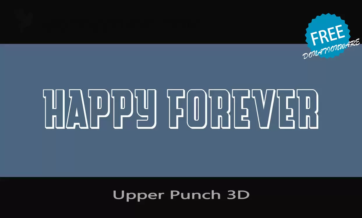 Font Sample of Upper-Punch-3D