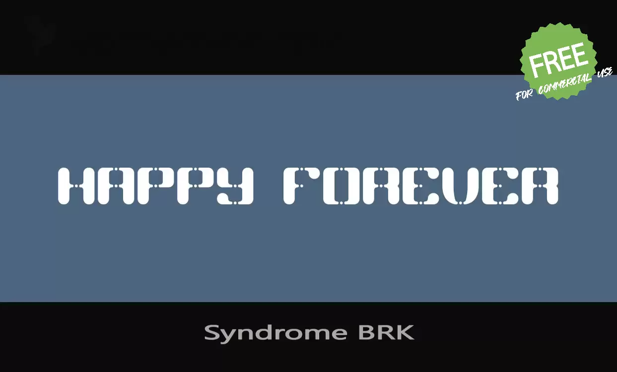 「Syndrome BRK」字体效果图