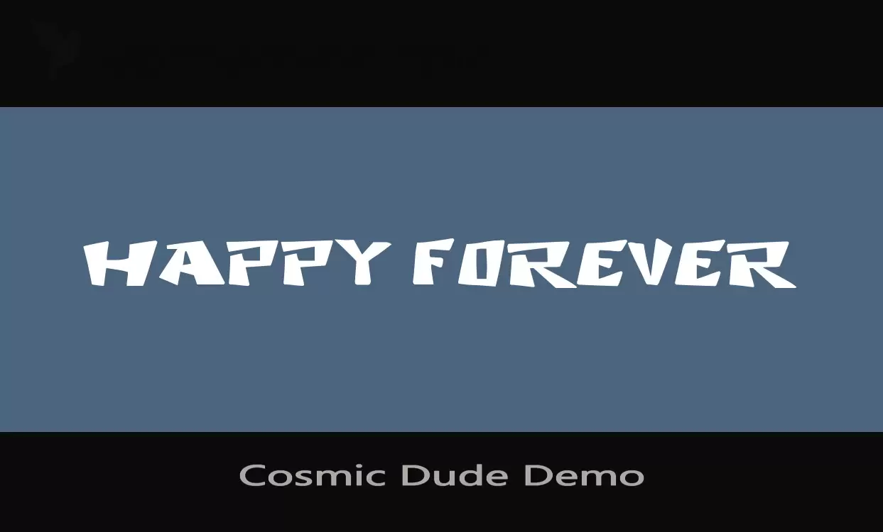 Font Sample of Cosmic-Dude-Demo