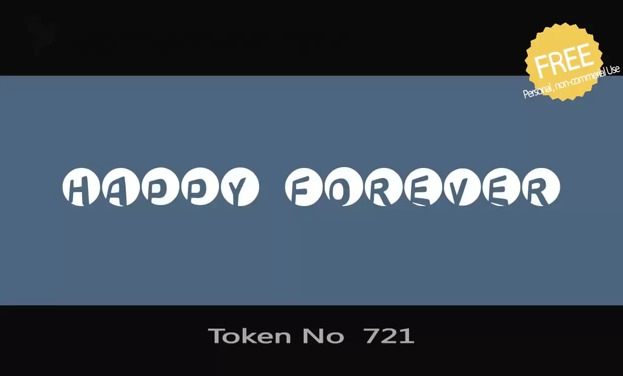 「Token-No--721」字体效果图