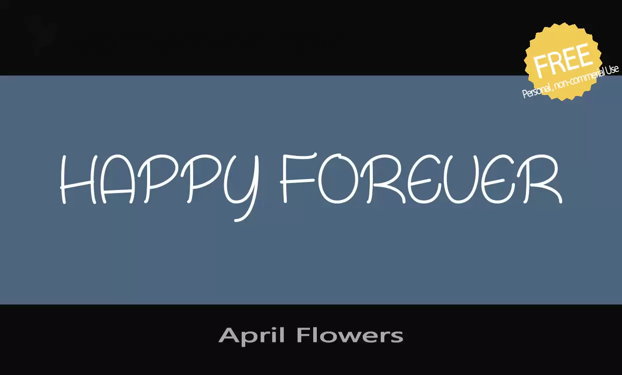 Font Sample of April-Flowers