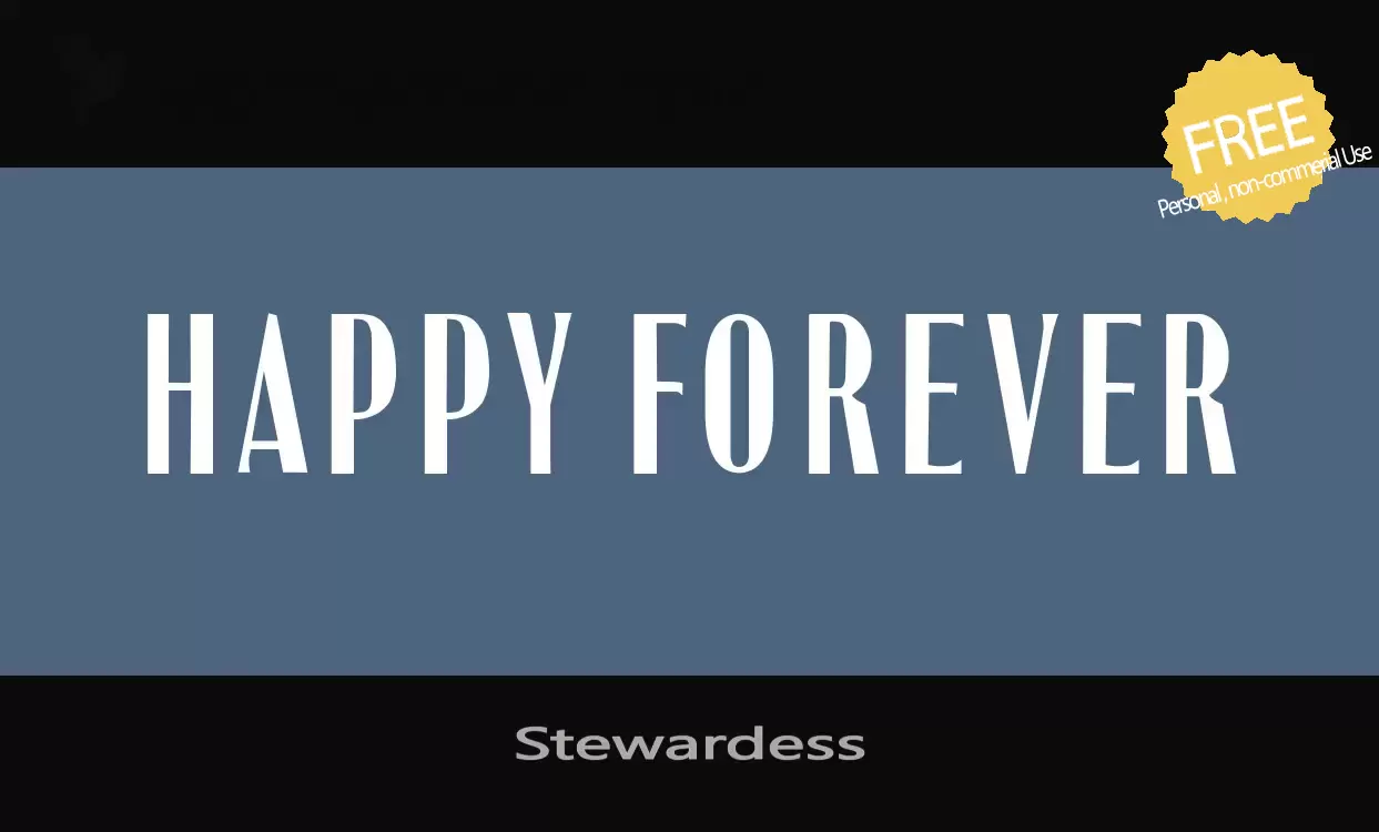 Font Sample of Stewardess