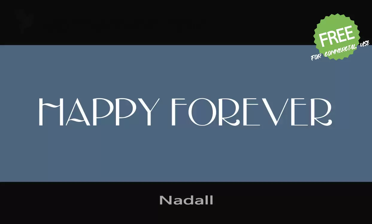 Font Sample of Nadall