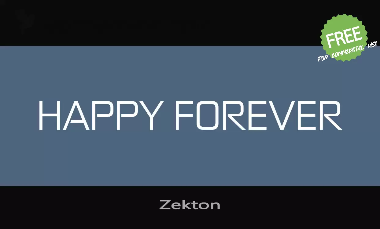 Font Sample of Zekton