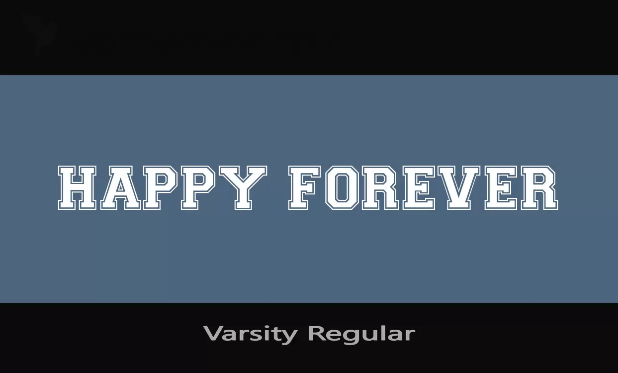 Font Sample of Varsity-Regular