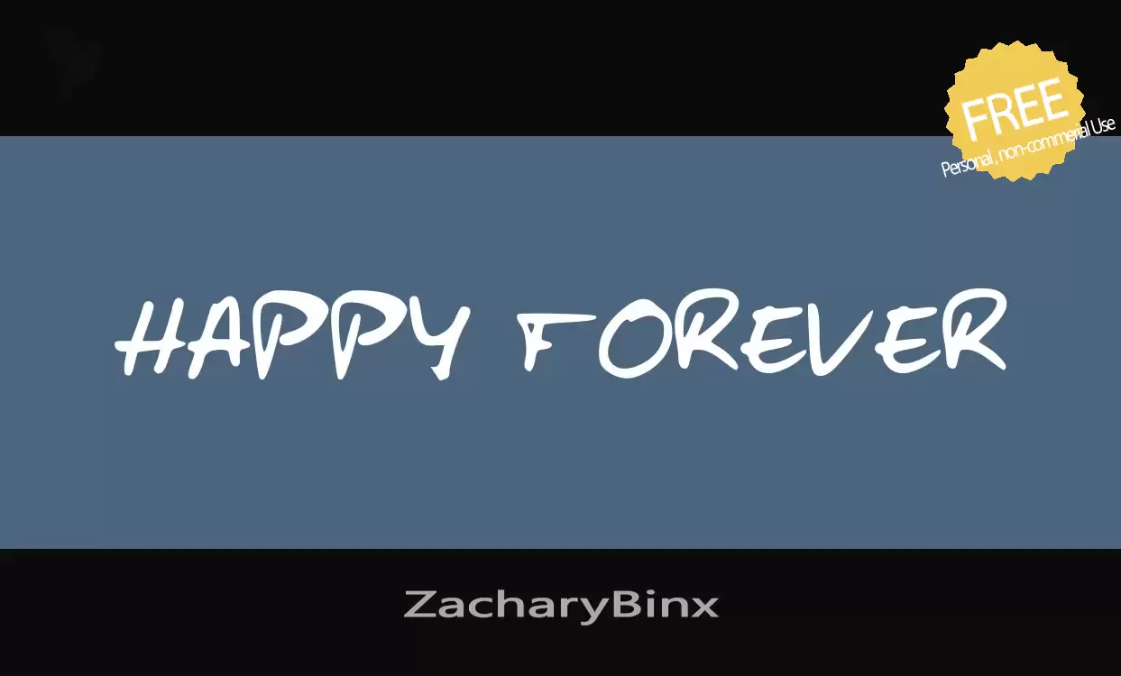 Font Sample of ZacharyBinx