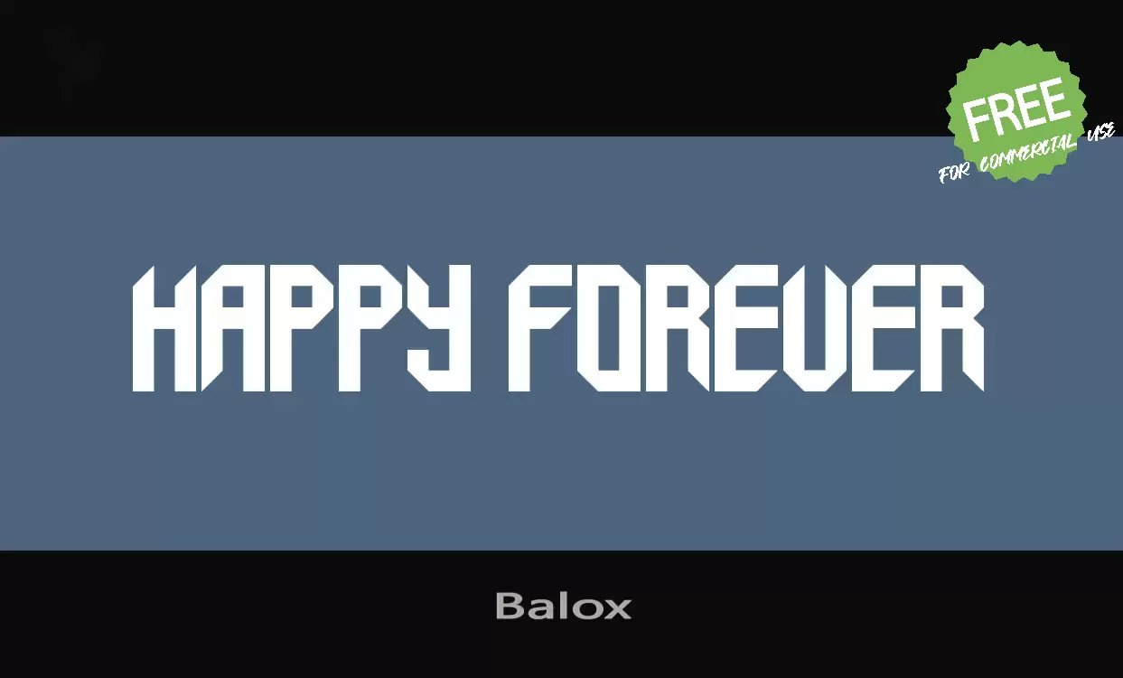 「Balox」字体效果图